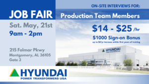 Hyundai Power Transformers - Job Fair - graphic