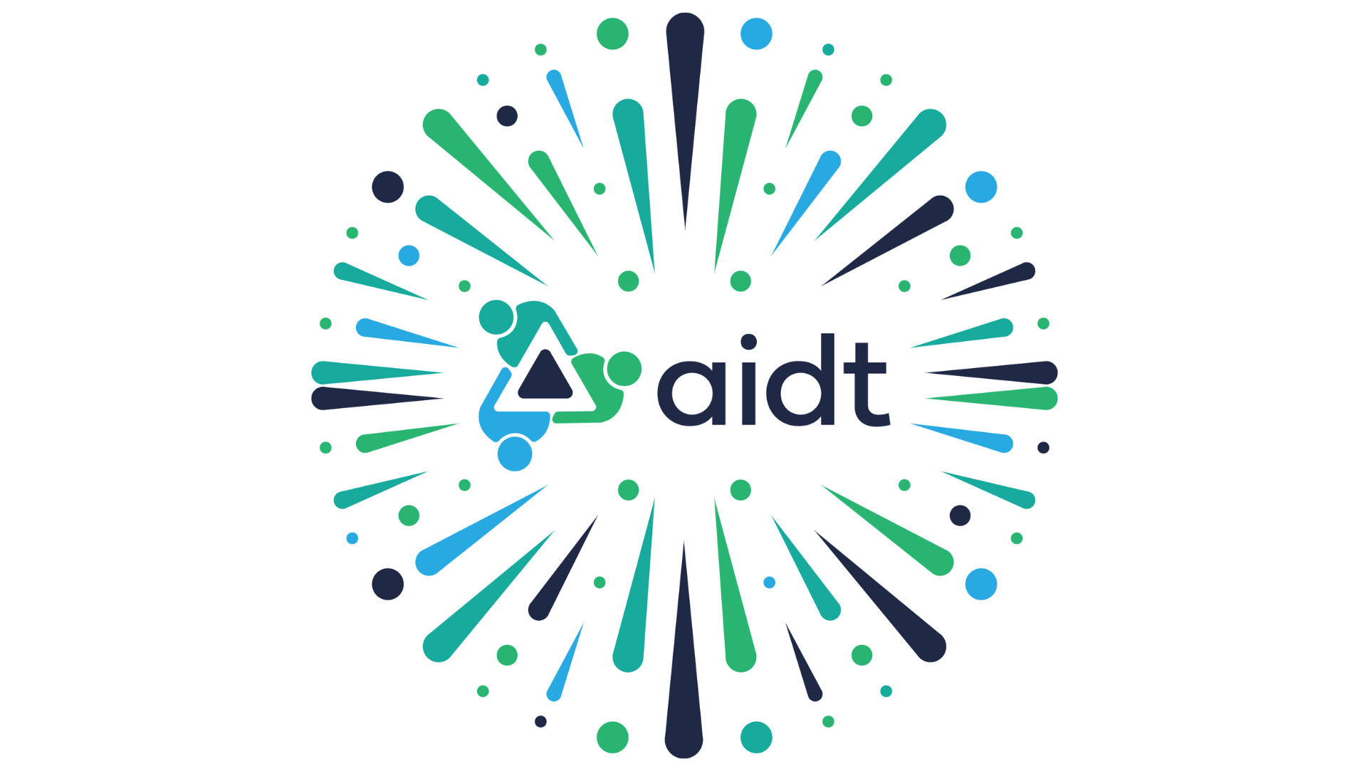 AIDT CELEBRATE - Graphic that includes a colorful explosion behind the AIDT logo.